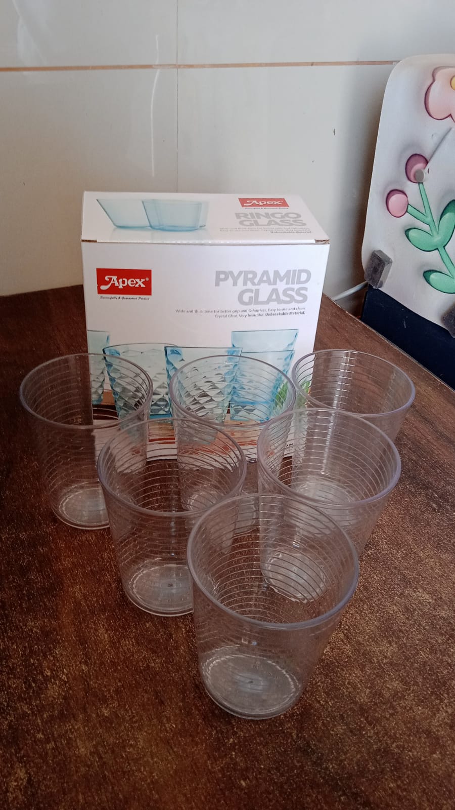 Apex Pyramid Design Unbreakable Plastic Glass – 300 ML Apex Pyramid Design Unbreakable Plastic Glass – 300 ML